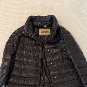 Herno Women's Glossy Black Puffer Jacket